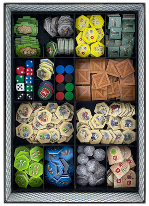 Feldherr Organizer Insert for The Castles of Burgundy - core game box