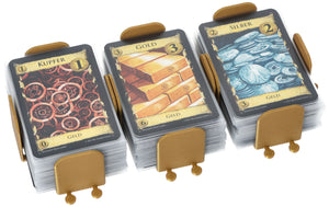 4 pcs value pack Feldherr card holder for Dominion - basic Treasure cards + Curse Cards avec pochettes