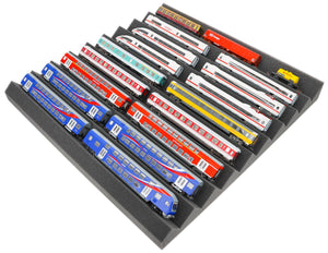 500 mm x 500 mm x 45 mm customizable zig-zag pattern Feldherr foam tray for model railways TT Gauge