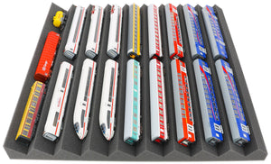 500 mm x 500 mm x 45 mm customizable zig-zag pattern Feldherr foam tray for model railways TT Gauge