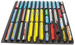 500 x 500 x 30 mm customizable zig-zag pattern Feldherr foam tray for model railways N Gauge