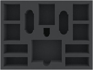 BJMEZD050BO 293 mm x 219 mm x 50 mm plateau en mousse pour jeux de société à 13 compartiments