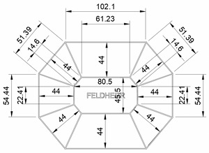 Feldherr token holder with 9 compartments