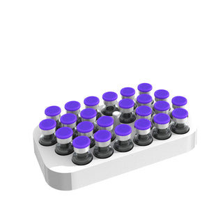 Feldherr plastic tray with 24 compartments for ampoules and vials - diameter 16 mm