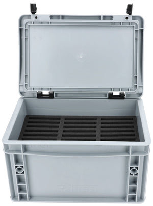 Compact A4 mobile oasis with lid - organization and security for up to 27 smartphones