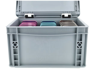 Compact A4 mobile oasis with lid - organization and security for up to 27 smartphones