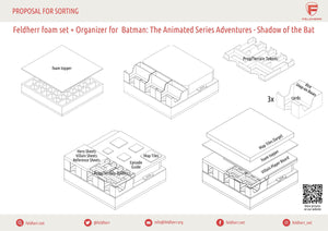 Feldherr foam set + Organizer Insert for Batman: The Animated Series Adventures - Shadow of the Bat - board game box