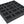 AGFM035BO 295 mm x 295 mm x 35 mm foam tray for board game boxes with 25 compartments
