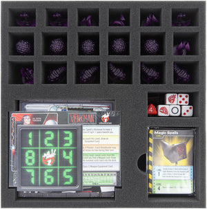 Foam tray value set for the Ghostbusters II board game box