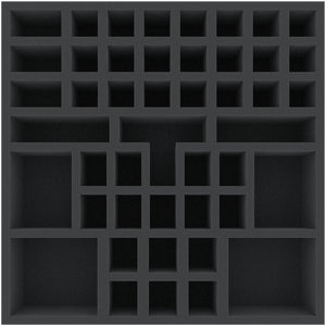 BHMFEW065BO 314 mm x 314 mm x 65 mm foam tray for board games with 46 compartments