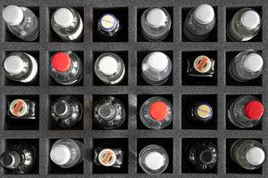 CPMFBB060BO 500 mm x 500 mm x 60 mm foam tray with 100 compartments