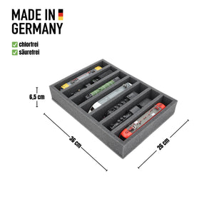 DD065A004 Feldherr foam insert for model railway - 00 scale - 7 compartments - for upright storage