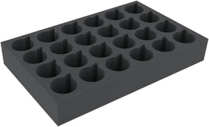 DS080A001 Feldherr foam tray for 24 Christmas baubles diameter 70 mm with crown