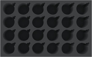 DS080A001 Feldherr foam tray for 24 Christmas baubles diameter 70 mm with crown