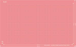 DS025RESD double-size Raster Foam Tray 25 mm - electrostatic dissipative