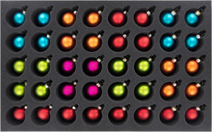 DS060A001 Feldherr foam tray for 40 Christmas baubles diameter 50 mm with crown