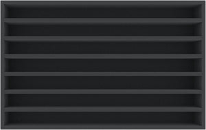 DS065A001 Foam inlay H0 Gauge - vertical - 7 slots for model railway locomotives, wagons and vehicles