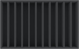 DS065A002 Foam inlay H0 Gauge - vertical - 11 slots for model railway locomotives, wagons and vehicles