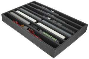 DS065A006 Foam inlay 00 Gauge - vertical - 7 slots for model railway locomotives, wagons and vehicles