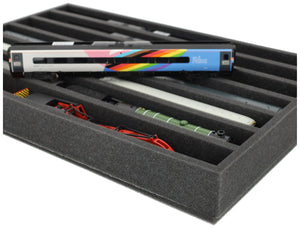 DS065A006 Foam inlay 00 Gauge - vertical - 7 slots for model railway locomotives, wagons and vehicles