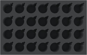 DS070A001 Feldherr foam tray for 28 Christmas baubles diameter 60 mm with crown