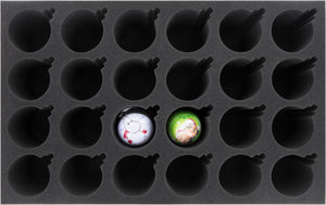 DS080A001 Feldherr foam tray for 24 Christmas baubles diameter 70 mm with crown