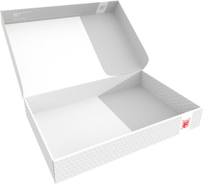 Feldherr Storage Box DSLB075 for model railway locomotives, wagons and vehicles - 7 slots for H0 Gauge - vertical