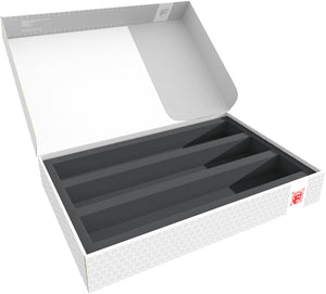 Feldherr Storage Box DSLB075 for model railway locomotives, wagons and vehicles - 3 slots for S Gauge - horizontal