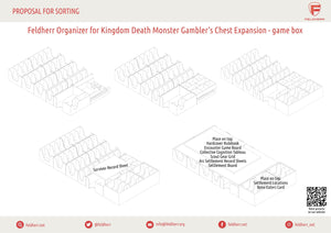 Feldherr foam set with Eurobox DSEB165 + Organizer Insert for Kingdom Death: Monster Gambler's Chest Expansion - miniatures + accessories
