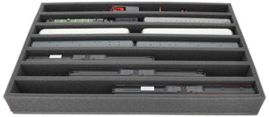 EU065A003 Feldherr foam insert for model railway - 00 scale - 7 compartments - for upright storage
