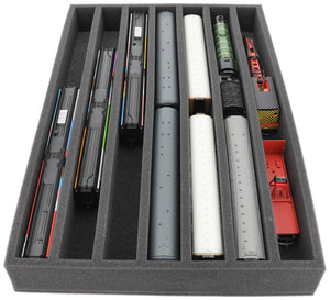EU065A003 Feldherr foam insert for model railway - 00 scale - 7 compartments - for upright storage