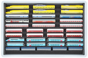 Euro Box mit Zugliege - 10 compartments for N Gauge - for model railway locomotives, wagons and vehicles