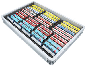Euro Box mit Zugliege - 10 compartments for N Gauge - for model railway locomotives, wagons and vehicles