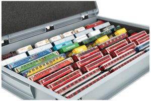 Euro Box with Zugliege - 10 compartments for N Gauge - for model railway locomotives, wagons and vehicles