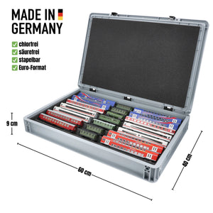 Euro Box with Zugliege - 7 compartments for TT Gauge - for model railway locomotives, wagons and vehicles