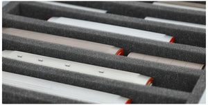 Feldherr Eurobox 40 x 30 cm Set for model railway - H0m scale - 8 compartments - foam insert for upright storage