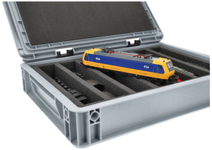 Feldherr Eurobox 40 x 30 cm Set for model railway - H0 scale - 7 compartments - foam insert for upright storage