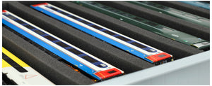 Feldherr Eurobox 60 x 40 cm Set for model railway - 00 scale - 8 compartments - foam insert for horizontal storage