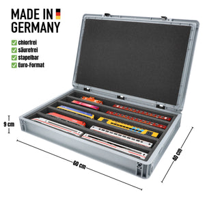Feldherr Eurobox 60 x 40 cm Set for model railway - H0 scale - 5 compartments - foam insert for horizontal storage