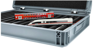 Feldherr Eurobox 60 x 40 cm Set for model railway - TT scale - 14 compartments - foam insert for upright storage