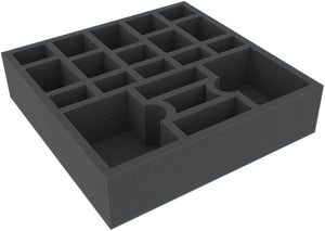 EYMEZE060BO 250 mm x 250 mm x 60 mm foam tray for board games with 20 compartments