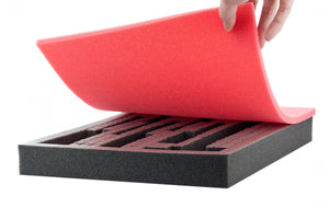 FS010Bred5 5pcs. 345 mm x 275 mm x 10 mm mousse colorée pour Shadowboard rouge