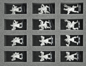 FS035BBB04 Plateau en mousse pleine grandeur 35 mm pour 36 miniatures Blood Bowl