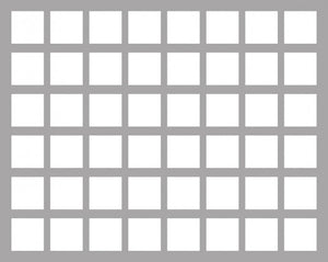 FS055I048BO 55 mm Full-Size foam tray with 48 square compartments