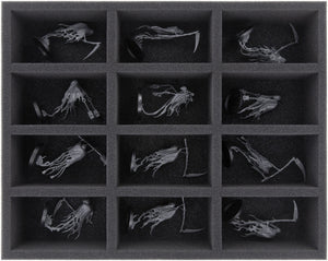 FS055WH23 55 mm foam tray for Warhammer - 12 compartments