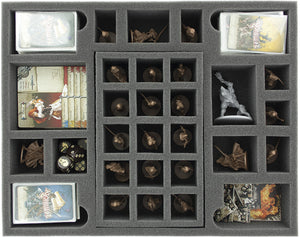FS055ZC24 55 mm full-size foam tray with 16 compartments for Zombicide Black Plague and Wulfsburg