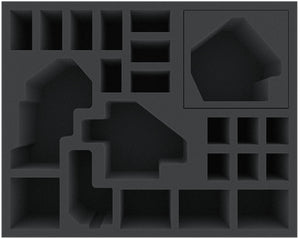 FSFH085BO 85 mm full-size foam tray with 22 compartments for all Zombicide Black Plague Monsters