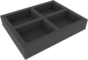 FSMELX060BO 60 mm Full-Size foam tray with 4 compartments