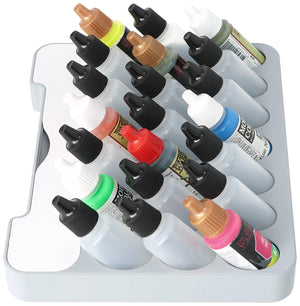 Feldherr paint rack with brush compartment for 4l Really Useful Box - 21 paint bottles