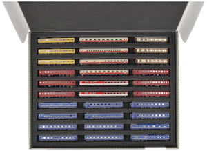 Feldherr Storage Box FSLB040 for model railway locomotives, wagons and vehicles - 10 slots for Z gauge vertical
